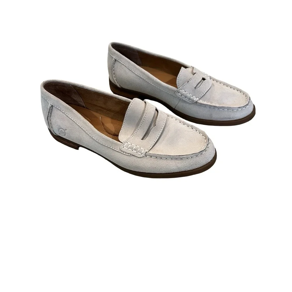 Womens Hush Puppies Born Suede Casual Comfort Penny Loafers‎ Size 7.5 M